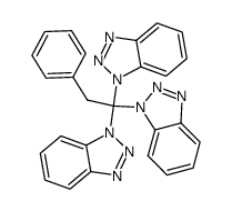 1,1',1''-(2-phenylethane-1,1,1-triyl)tris(1H-benzo[d][1,2,3]triazole)结构式
