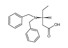 (R)-3-N,N-dibenzylaminopentanoic acid结构式