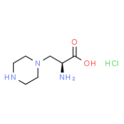 (S)-2-氨基-3-(哌嗪-1-基)丙酸盐酸盐结构式