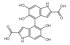 2,2'-dicarboxy-5,5',6,6'-tetrahydroxy-4,4'-biindolyl结构式