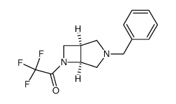 1-((1R,5S)-3-benzyl-3,6-diazabicyclo[3.2.0]heptan-6-yl)-2,2,2-trifluoroethan-1-one结构式