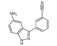3-(5-Amino-1H-indazol-3-yl)benzonitrile结构式