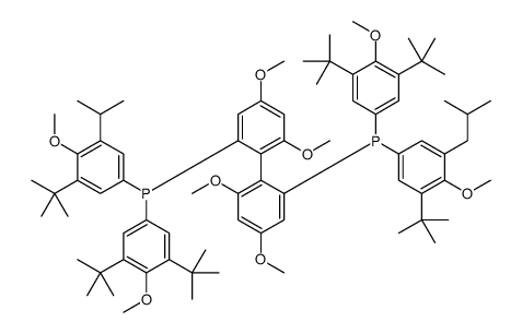 (S)-2,2'-双[双(3,5-二-叔-丁基苯基-4-甲氧基)膦基]-4,4',6,6'-四甲氧基联苯结构式