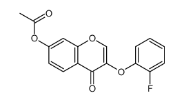 [3-(2-fluorophenoxy)-4-oxochromen-7-yl] acetate结构式