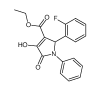 2-(2-Fluoro-phenyl)-4-hydroxy-5-oxo-1-phenyl-2,5-dihydro-1H-pyrrole-3-carboxylic acid ethyl ester结构式