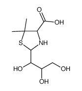 5,5-dimethyl-2-(1,2,3-trihydroxypropyl)-1,3-thiazolidine-4-carboxylic acid Structure