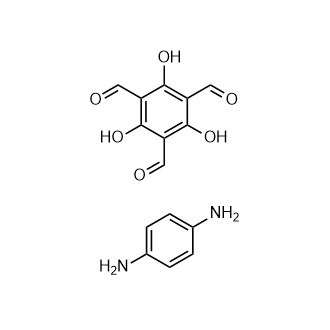2,4,6-Trihydroxybenzene-1,3,5-tricarbaldehyde compound with benzene-1,4-diamine (1:1) Structure