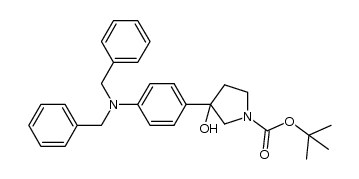 tert-butyl 3-(4-(dibenzylamino)phenyl)-3-hydroxypyrrolidine-1-carboxylate Structure