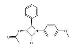(+/-)-(3R,4S)-3-acetoxy-N-(4-methoxyphenyl)-4-phenylazetidin-2-one Structure