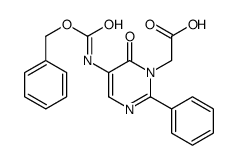 6-氧代-2-苯基-5-[[(苯基甲氧基)羰基]氨基]-1(6h)-嘧啶乙酸结构式