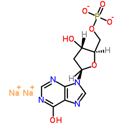 2'-脱氧肌苷-5'-单磷酸钠盐结构式