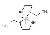 Cobalt(1+),dichlorobis(N-ethyl-1,2-ethanediamine-N,N')-, chloride, (OC-6-12)- (9CI) structure