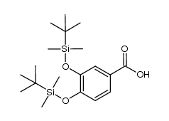 3,4-双((叔丁基二甲基甲硅烷基)氧基)苯甲酸结构式