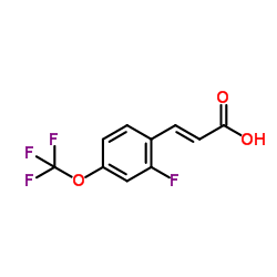 (2E)-3-[2-Fluoro-4-(trifluoromethoxy)phenyl]acrylic acid结构式