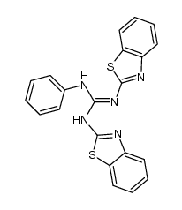 N-phenyl-N',N''-bis(benzothiazol-2-yl)guanidine Structure