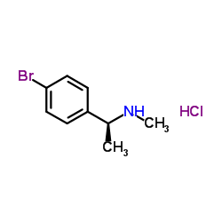 (S)-1-(4-溴苯基)-N-甲基乙胺盐酸盐结构式
