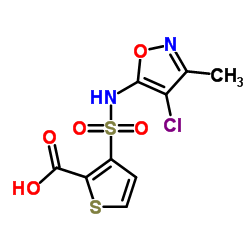 3-(N-(4-CHLORO-3-METHYLISOXAZOL-5-YL)SULFAMOYL)THIOPHENE-2-CARBOXYLIC ACID Structure