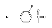 3-氟-4-(甲基磺酰基)苯甲腈结构式