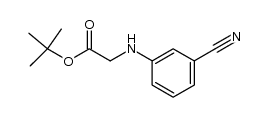 tert-butyl N-(3-cyanophenyl)glycinate结构式