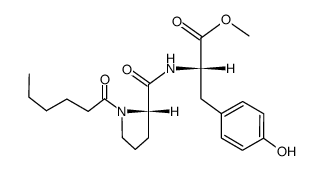 CH3(CH2)4C(O)-L-Pro-L-Tyr-OMe Structure