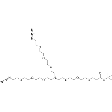 N-(t-butyl ester-PEG3)-N-bis(PEG3-azide) picture