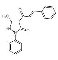 5-Methyl-2-phenyl-4-[(2E)-3-phenyl-2-propenyl]-1,2-dihydro-3H-pyrazol-3-one (en)结构式