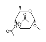 a-D-arabino-Hexopyranoside, methyl3-(acetylamino)-2,3,6-trideoxy-, 4-acetate Structure