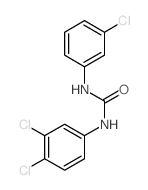 Urea,N-(3-chlorophenyl)-N'-(3,4-dichlorophenyl)- structure