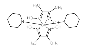 Cobalt,bis[[2,3-butanedione di(oximato-kN)](1-)]cyclohexyl(pyridine)-, (OC-6-12)- (9CI) Structure