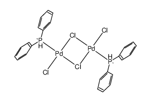 [Pd2Cl2(μ-Cl)2(PMePh2)2] Structure