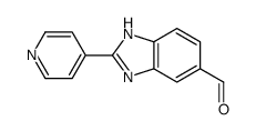 2-(4-吡啶)-1H-苯并咪唑-6-羧醛结构式