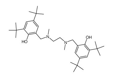 N,N'-dimethyl-N,N'-bis(3,5-di-tert-butyl-2-hydroxybenzyl)-1,2-diaminoethane结构式