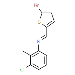 N-[(5-bromo-2-thienyl)methylene]-3-chloro-2-methylaniline结构式