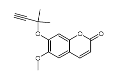 7-(1,1-dimethyl-prop-2-ynyloxy)-6-methoxy-chromen-2-one结构式
