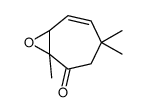 4,4,7-trimethyl-8-oxabicyclo[5.1.0]oct-2-en-6-one Structure
