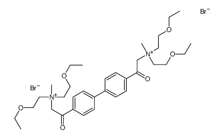 4,4'-Bis(N,N-di(2-ethoxyethyl)-N,N-dimethylammonioacetyl)biphenyl structure