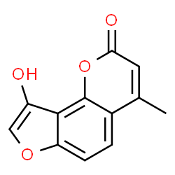 2H-Furo[2,3-h]-1-benzopyran-2-one, 9-hydroxy-4-methyl- (9CI)结构式