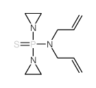 N-diaziridin-1-ylphosphinothioyl-N-prop-2-enyl-prop-2-en-1-amine structure