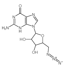 5'-叠氮基-5'-脱氧鸟苷结构式