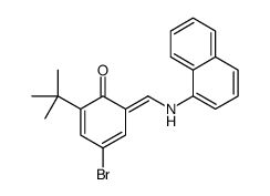 4-bromo-2-tert-butyl-6-[(naphthalen-1-ylamino)methylidene]cyclohexa-2,4-dien-1-one Structure