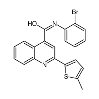 N-(2-bromophenyl)-2-(5-methylthiophen-2-yl)quinoline-4-carboxamide结构式