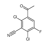 3-乙酰基-2,6-二氯-5-氟苯甲腈结构式