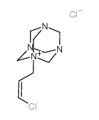 (Z)-1-(3-氯-2-丙烯基)-3,5,7-三氮杂-1-氮翁三环[3.3.1.L3,7]癸烷氯化物结构式