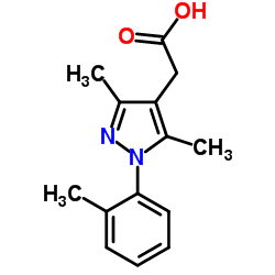 [3,5-Dimethyl-1-(2-methylphenyl)-1H-pyrazol-4-yl]acetic acid结构式