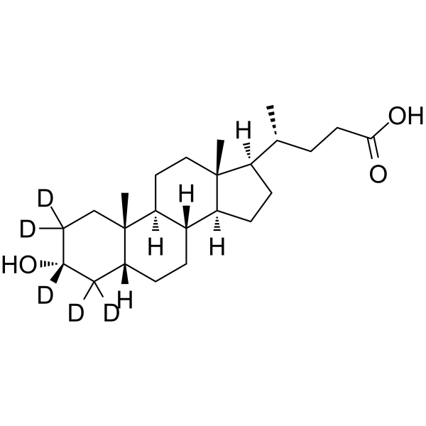 Lithocholic acid-d5结构式