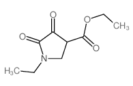 1-乙基-4,5-二氧代吡咯烷-3-羧酸乙酯结构式
