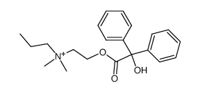 [2-(2-Hydroxy-2,2-diphenyl-acetoxy)-ethyl]-dimethyl-propyl-ammonium Structure
