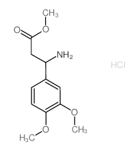 3-氨基-3-(3,4-二甲氧基苯基)丙酸甲酯 盐酸盐结构式