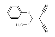 2-[(甲基硫代)(苯基硫代)亚甲基]丙二腈结构式