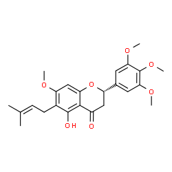 [S,(+)]-2,3-Dihydro-5-hydroxy-7-methoxy-6-(3-methyl-2-butenyl)-2-(3,4,5-trimethoxyphenyl)-4H-1-benzopyran-4-one picture